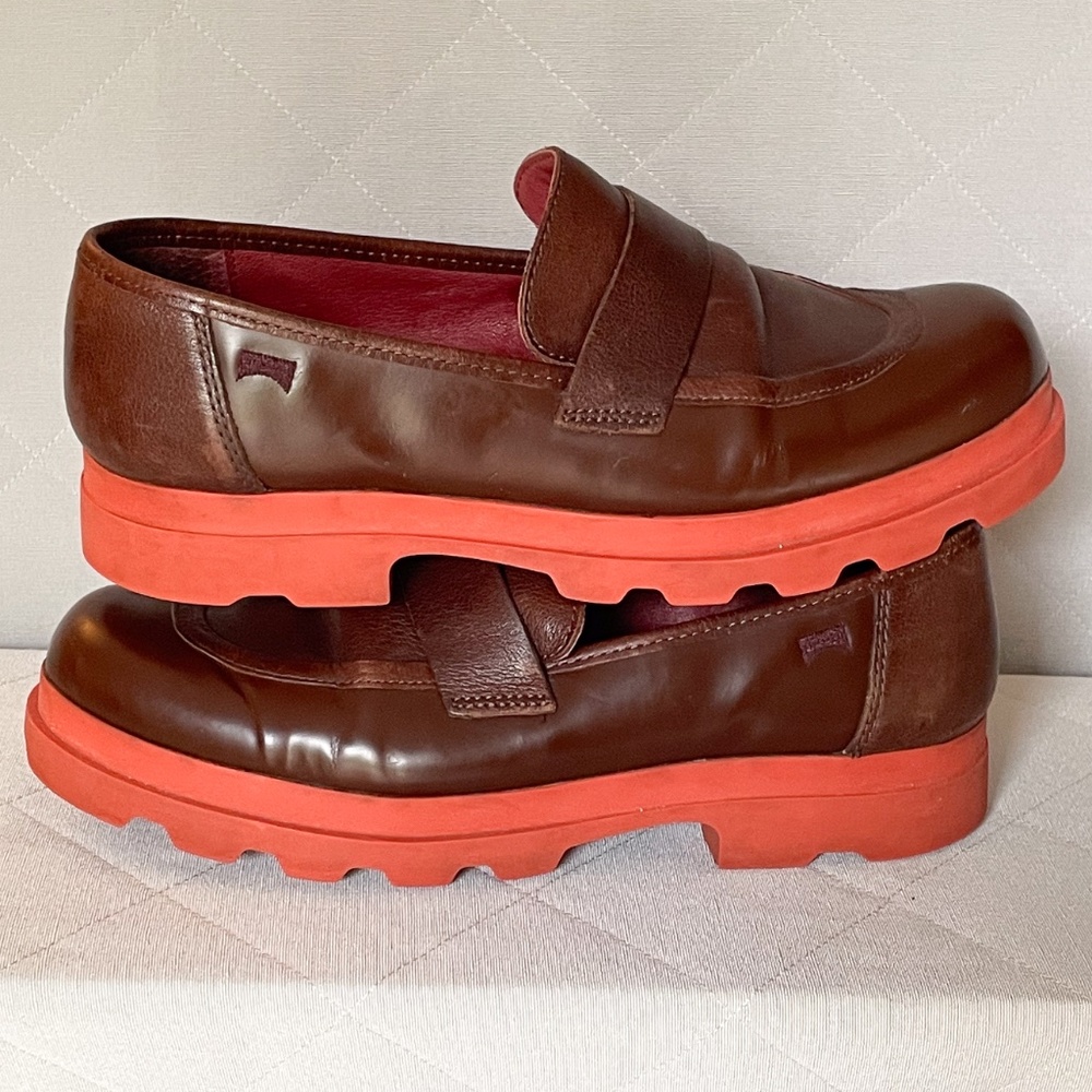 Camper Neuman/Mil Brown Loafer - Women's Size 40 - Pre-Owned - Picture 9 of 16